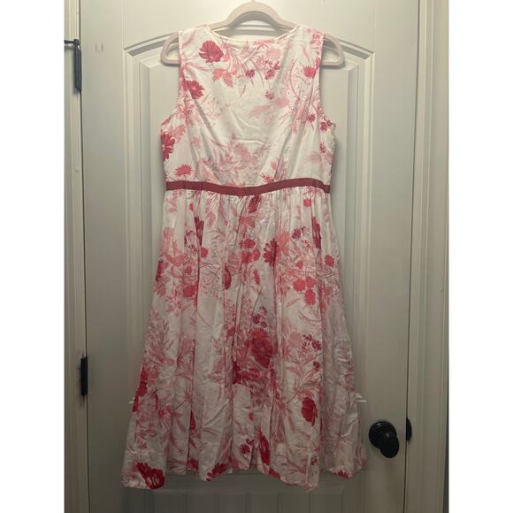 Monsoon Women’s Boho Whimsical Floral Embroidered Fit & Flare Dress Size 10 Pink - Picture 5 of 5